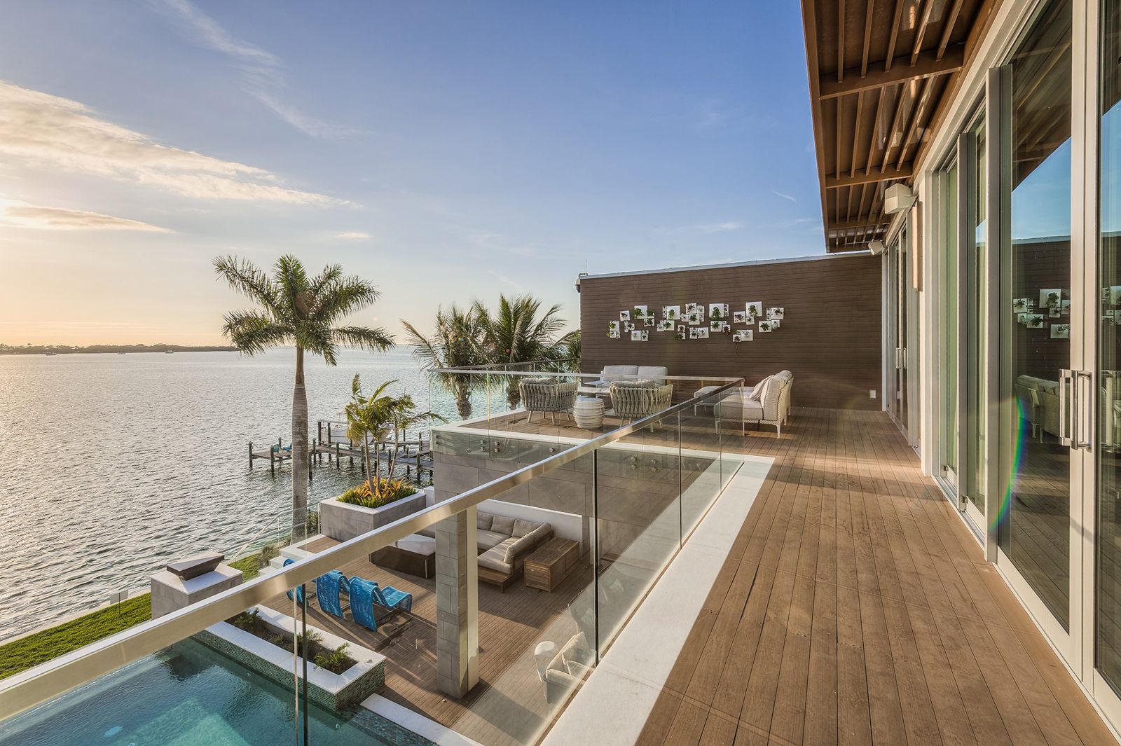 Bay House terrace over the water